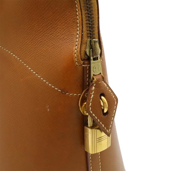 HERMES Bolide 35 handbag shoulder bag Cushvel leather gold light brown ○Y stamp - Picture 8 of 10